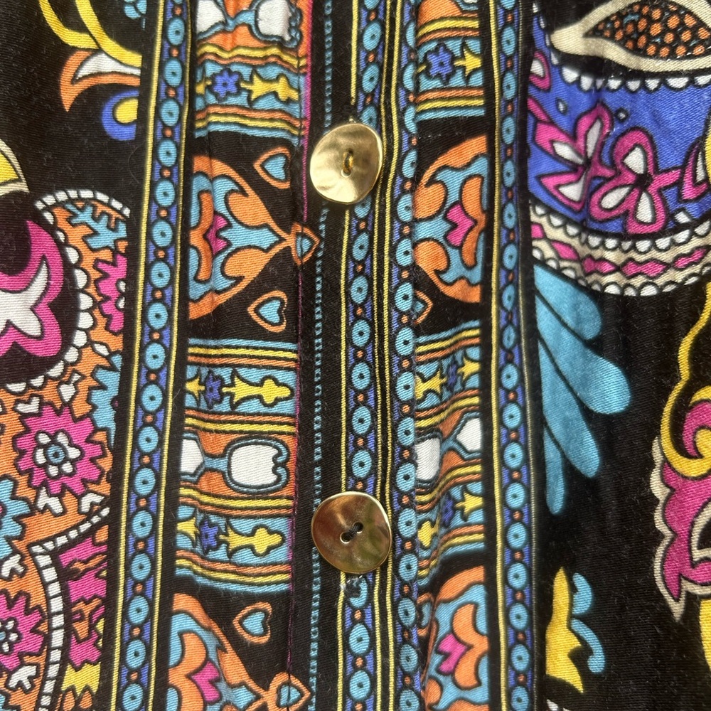 Haute Hippie Multicolor Paisley Blouse size 2X - Picture 4 of 10